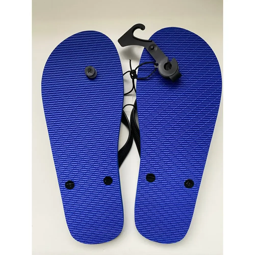 Hello Kitty & Friends Blue Beach Flip Flops Sanrio Printed Rubber NEW Size 13